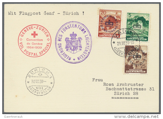 1925/1941, Bulgarien Bis Vatikan, 16 Detailiert Beschriebene Flugpostbelege, Vorgesehener Einzelverkaufspreis Ca.... - Autres - Europe