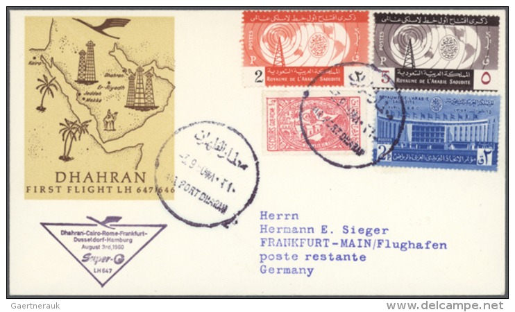 1955/1963, Lufthansa-Erstfl&uuml;ge, Sammlung Von Ca. 310 Augenscheinlich Nur Verschiedenen Belegen, Dabei Etliche... - Autres & Non Classés