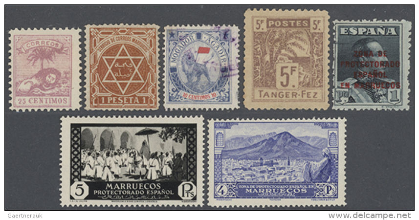 1860/1960 (ca.), Accumulation On Pages, Stockcards And In Glassines Etc. Used And Unused (hinged And MNH) With... - Autres & Non Classés