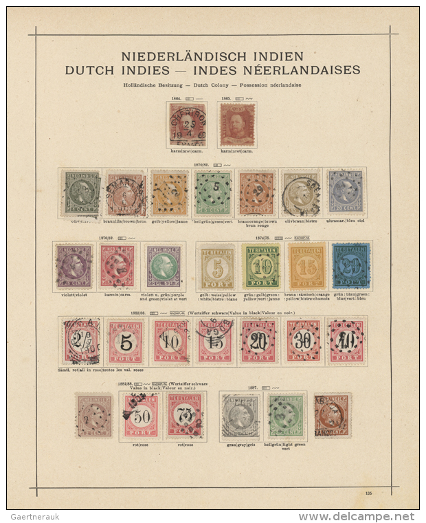 1864/1937, Used And Unused Collection Dutch Indies, Curacao And Suriname On Ancient Schaubek Pages, Well Collected... - Autres & Non Classés