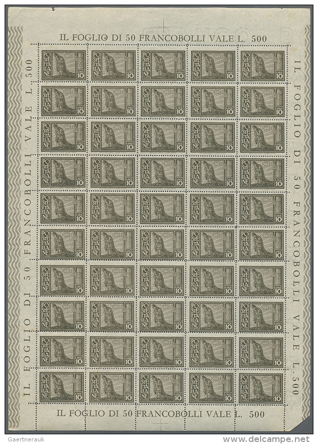 1930/1938, U/m Assortment Of Complete Sheets/large Units (low Denominations), Comprising Eritrea, Libya, AOI And... - Emissions Générales