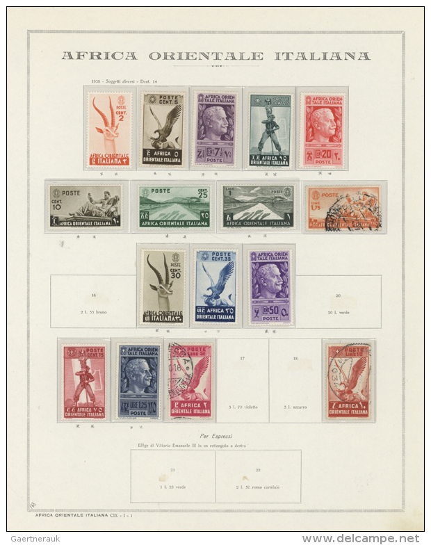 1893/1934, Mint And Used Collection In A Marini Album, Comprising A.O.I., Cyrenaica, Aegean Islands, Eritrea,... - Emissions Générales