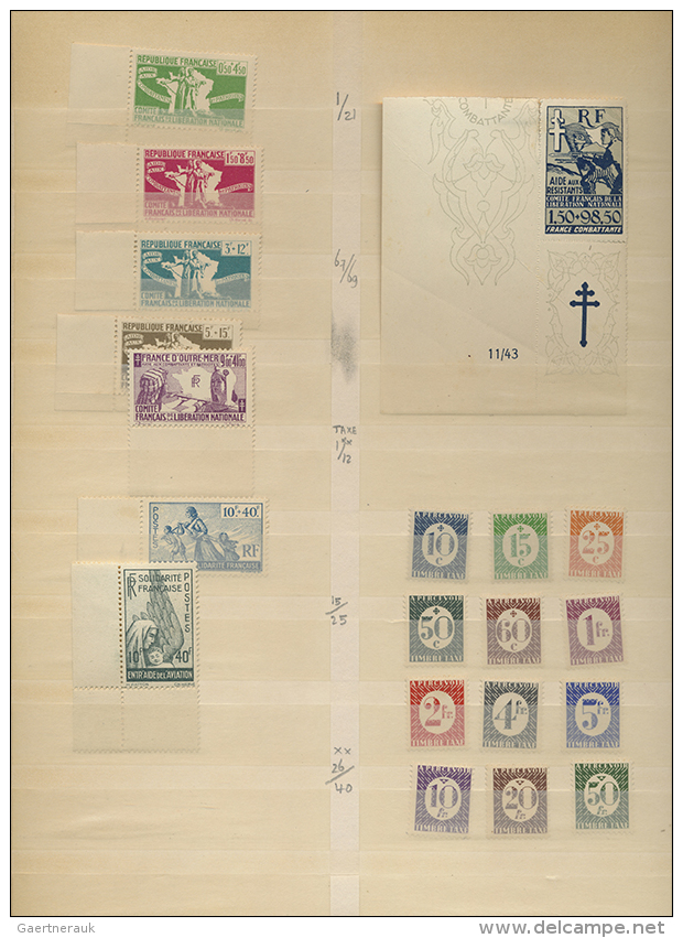 1890/1960 (ca.), French Area, Used And Mint Collection In An Album, Comprising Many Different Countries (in... - Collections