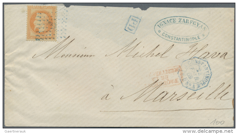 1865/1881, Nice Lot Containing Two Shipletters From CONSTANTINOPLE, One From POINTE NOIRE (KONGO) And One From ST.... - Collections