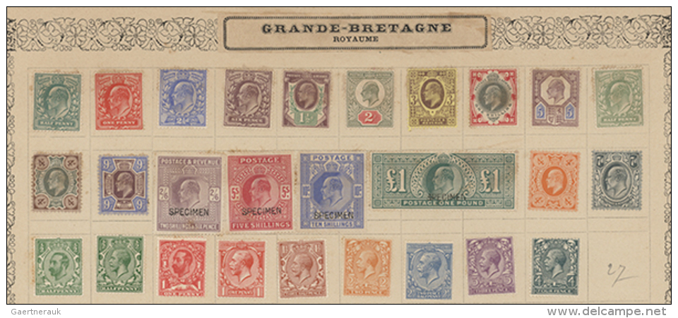 1890's/1910's - SPECIMEN: Comprehensive Collection Of More Than 750 Mint Stamps Overprinted Or Perforated... - Autres & Non Classés