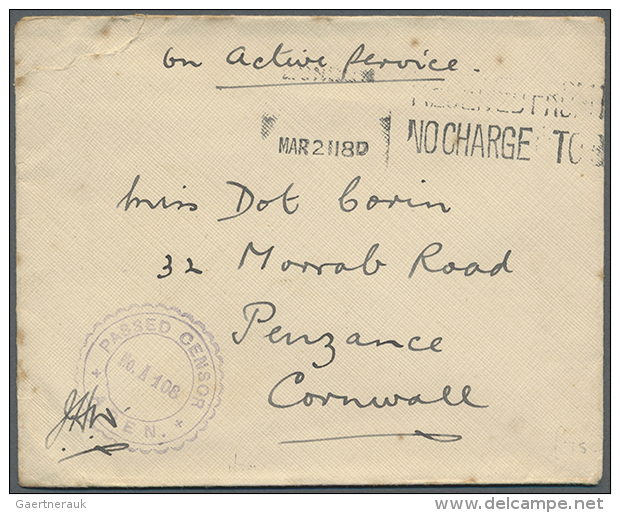 1885/1947, Group Of Ten Better Entires, E.g. Four Covers Aden Correspondence, Birma, Aden 1885 Incoming Mail, Samoa... - Autres & Non Classés