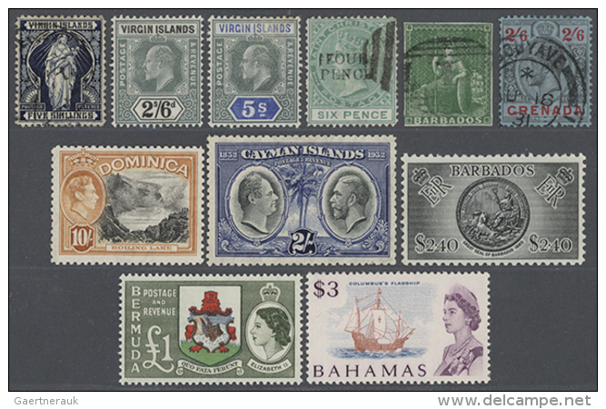 CARIBBEAN ISLANDS: 1870/1980 (ca.), Accumulation On Pages, Stockcards And In Glassines Etc. Used And Unused (hinged... - Autres & Non Classés