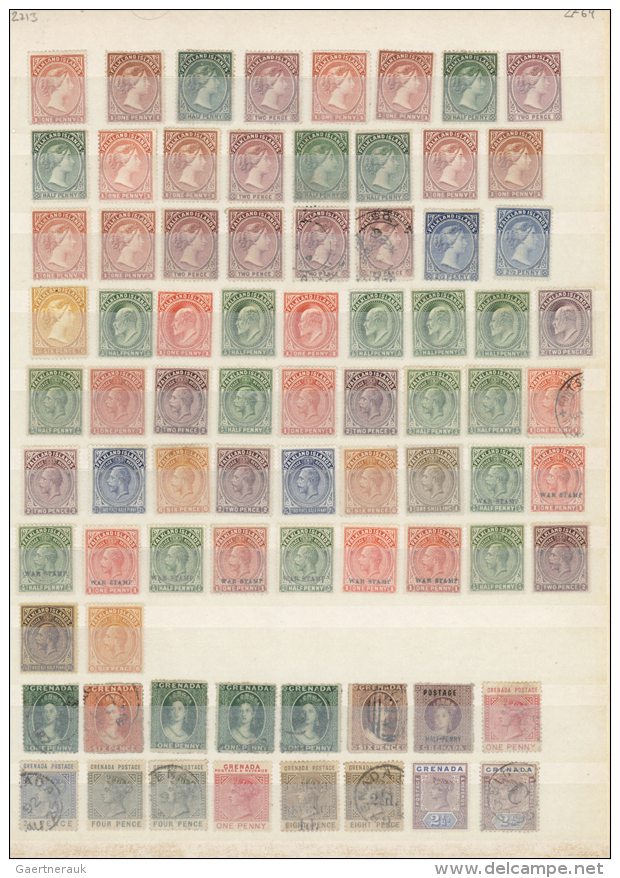 1860/1950 (ca.), British Caribbean, Used And Mint Collection/accumulation In A Stockbook, Comprising, Antigua,... - Autres & Non Classés