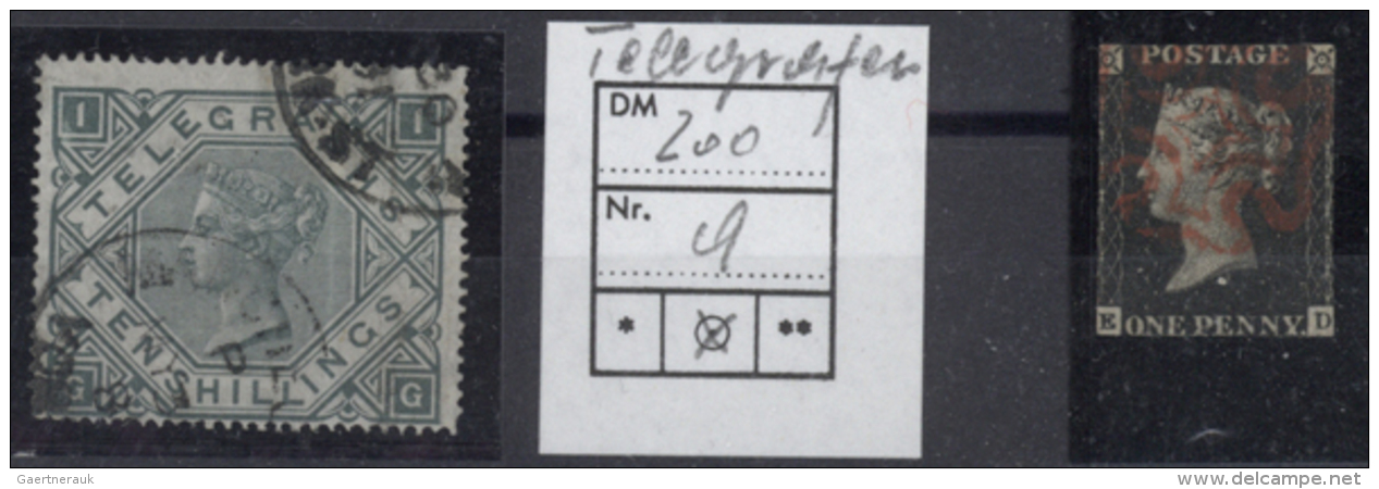 1840/1877, Lot Of Twelve Stamps, Varied Condition, E.g. GB 1d. Black And 10s. Telegraphs, Seven Cape Triangulars... - Autres & Non Classés