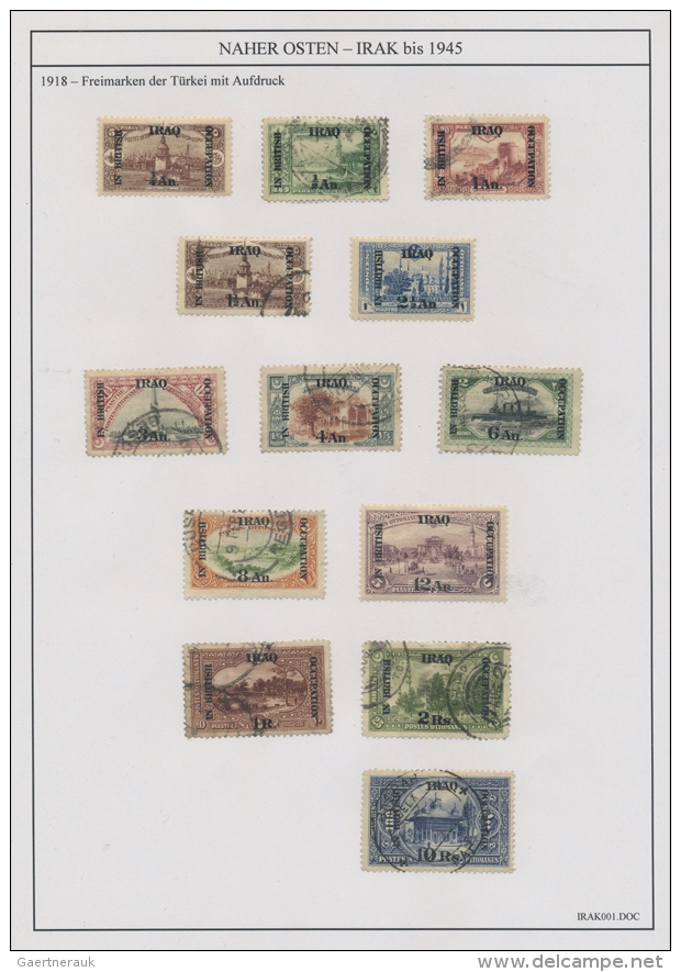 1916/1945: Small Collection Of Some Mint And Used Stamps From Hejaz, Iraq And Jordan, Well Written Up On Pages,... - Autres & Non Classés