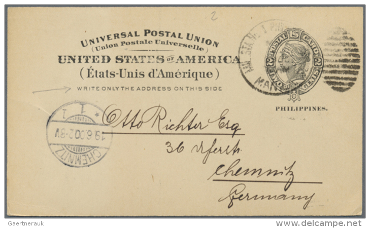 1876/1910 (ca.), Nice Lot With Over 40 Postal Stationaries (mostly) And Letters, With Philippines, Palestine,... - Autres - Asie