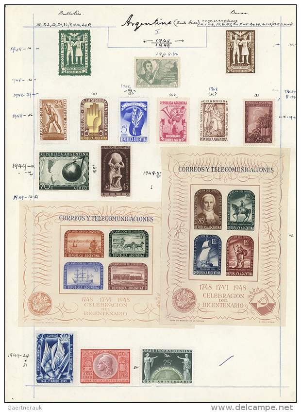 1948/1961 (ca.), Archival Album Of SWA PTT Comprising Stamps From Argentinia To Uruguay Which Have Been Supplied By... - Autres - Amérique