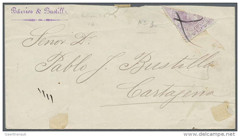 1891/1954 (ca.), Covers/few Stationeries Of Colombia (8, Inc. Bisect Of Bolivar), Venezuela (1), Paraguay (11+1... - Autres - Amérique