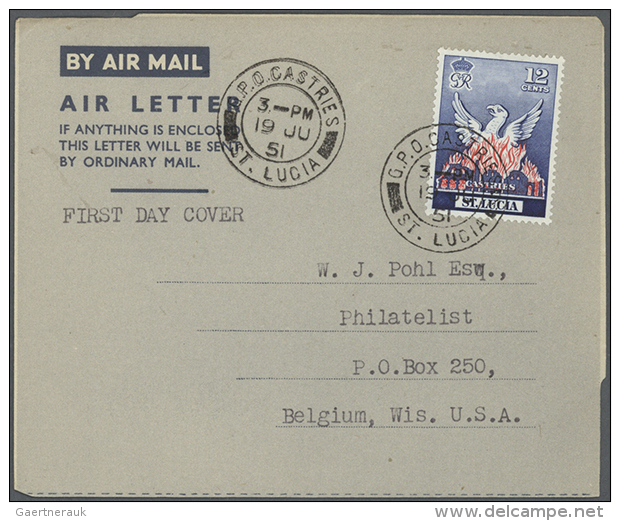 1950/1990 (ca.), AEROGRAMMES: Accumulation With About 600 Unused And Used/CTO Airletters And Aerogrammes Incl. Some... - Autres - Amérique