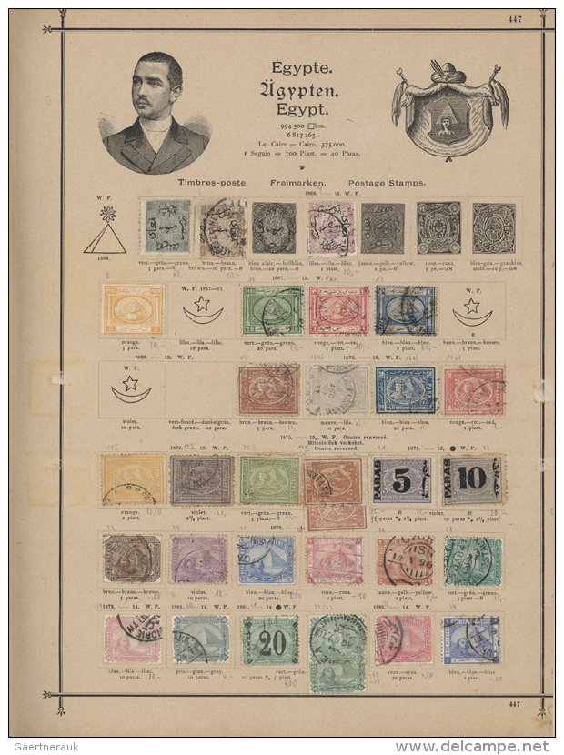1843/1890 (ca.), Used And Mint Collection In An Ancient Album, Slightly Varied Condition, Comprising British,... - Autres & Non Classés