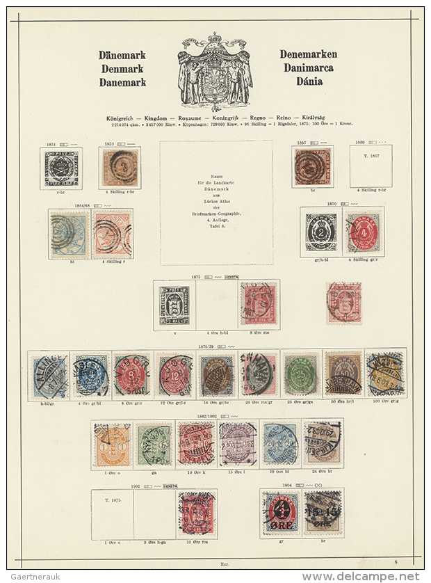 1850/1940 (ca.), Mainly Used Collection In An Ancient Schaubek Album (1940 Edition), E.g. Nice Sections Italy, 3rd... - Autres & Non Classés
