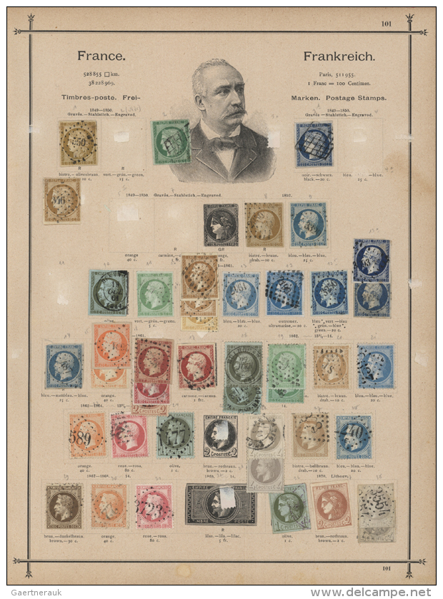 1840/1890, Used An Mint Collection In An Ancient Album, Comprising European And Overseas States (without Germany),... - Autres & Non Classés