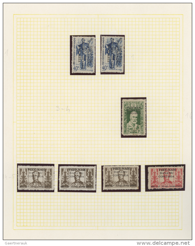 1945/1977: Comprehensive Collection Of Mint And/or Used Stamps Including 1945-46 Ho Chi Minh Period, And North... - Viêt-Nam