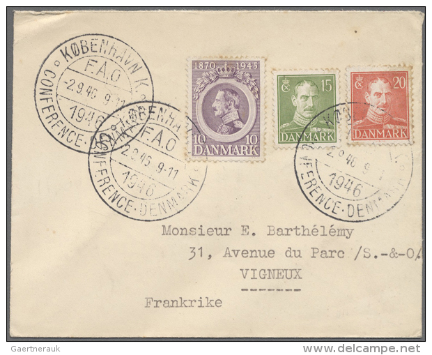 1943/1986 (ca.), Collection Of Apprx. 150 FAO Covers, Nice Section Forerunners, Good Diversity Of Sender's Imprints... - ONU