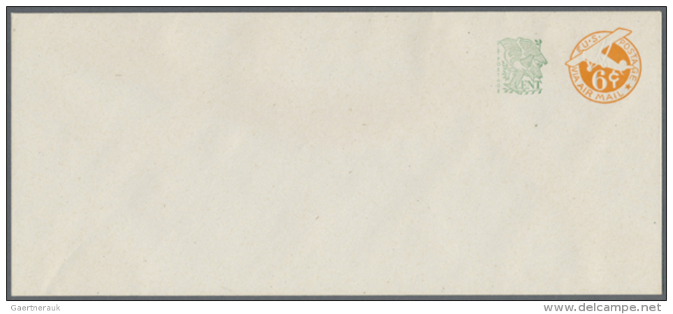 1958, Lot Of 109 (long) Envelopes 6c + 1c Orange Plane, Unused. (Scott Cat. Value $5,450) (R) - Autres & Non Classés
