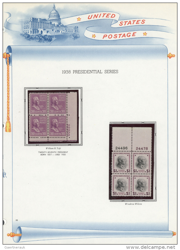 1932/1998, MNH Collection Of Apprx. 660 PLATE BLOCKS Incl. Larger Units (regulars, Airmails And Officials), In... - Autres & Non Classés