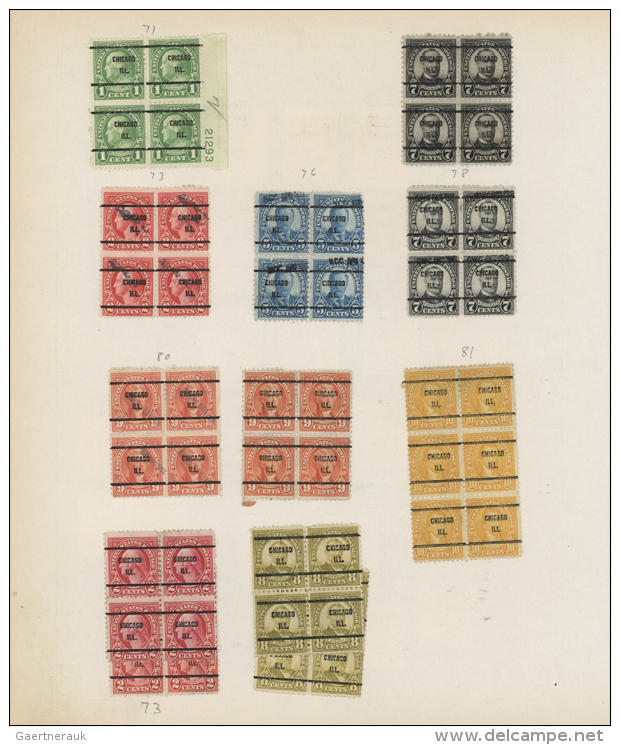 1920/1960 (ca.), Collection Of Apprx. 6.000 Bureau Printed Precancels (estimated) On 320 Album Pages, Collected To... - Autres & Non Classés