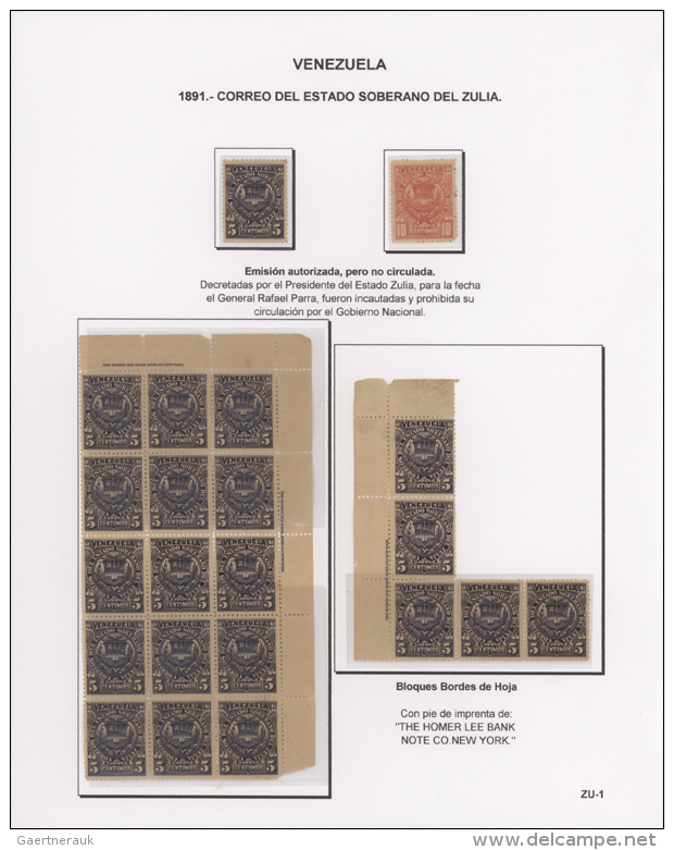 1889/1918, Scarce Collection Of Better Stamps And Letters, Beginning With 1891, Non Issued "Soberano Del... - Venezuela