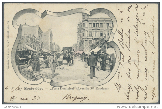 1901/1950, Chiefly Around 1904/1908, Assortment Of Apprx. (mainly Used) 110 Ppc., Showing Buildings, Sites, Street... - Uruguay