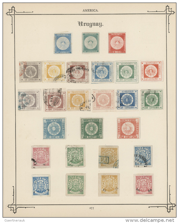1856/1890 (ca.), A Splendid Used And Mint Collection On Ancient Album Pages, Showing Especially A Marvellous... - Uruguay