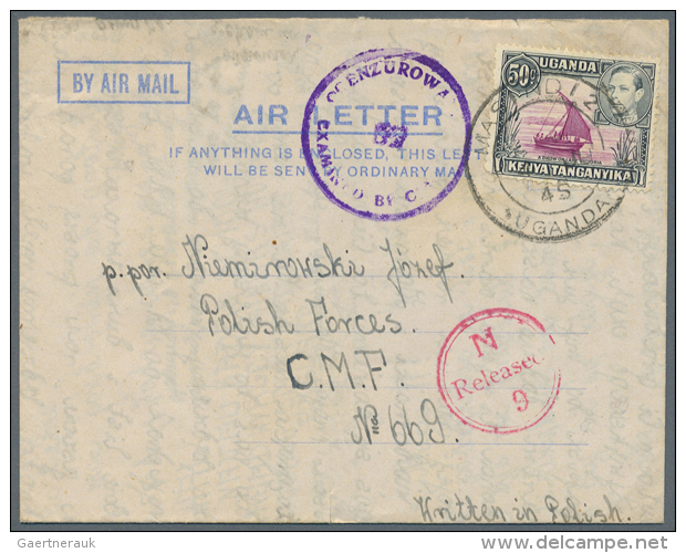 1945/1981 (ca.), Accumulation With About 39 Mostly Commercially Used Formular AEROGRAMMES With A Nice Variety Of... - Ouganda (1962-...)