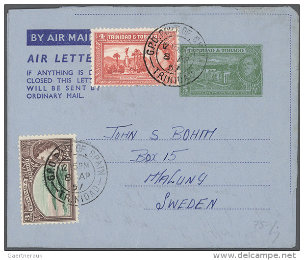 1950/1995 (ca.), AEROGRAMMES: Accumulation With About 300 Unused And Used/CTO Airletters And Aerogrammes Incl. Some... - Trinité & Tobago (1962-...)