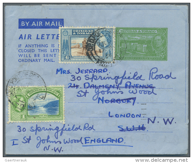 1946/65 (ca.), Duplicated Accumulation Of About 270 Unused (some Unfolded) And 250 Commercially Used/CTO Airletters... - Trinité & Tobago (1962-...)