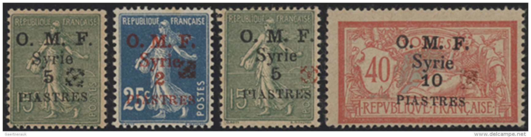 1920-58, Stock Of Mint Stamps And Blocks Including 1920, 4m On 10pa Purple, Surcharge Omitted (Scott 1 6var.),... - Syrie