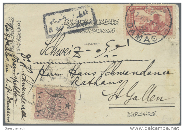 1885/1966, Lot Of 12 Covers/cards, From Nice Section Turkish Period, Censored And Registered Mail, Incoming Mail,... - Syrie