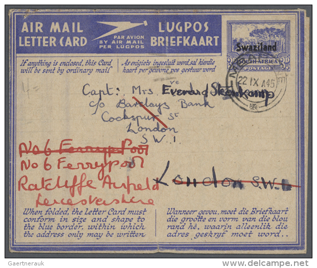 1945/1990 (ca.), Accumulation With 33 Unused And Used/CTO Airletters, AEROGRAMMES And Airmail Lettercards Incl.... - Autres & Non Classés