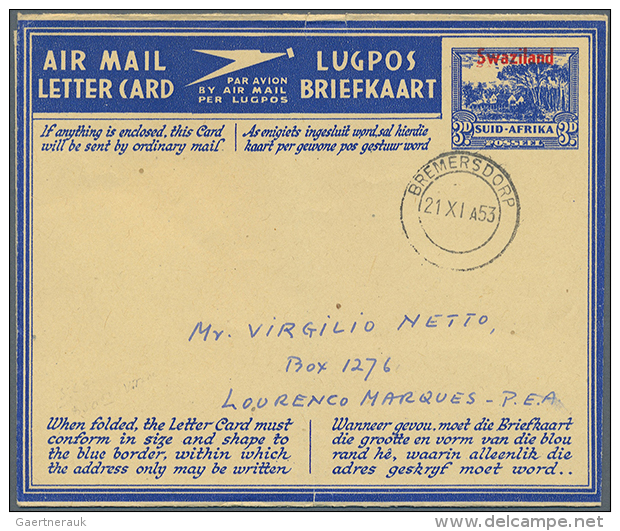 1944/1961 (ca.), Accumulation With About 85 Used/CTO Airletters, AEROGRAMMES And Airmail Lettercards Etc. With... - Autres & Non Classés