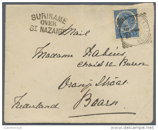 1883/1944 (ca.), Interesting Accumulation With 31 Covers, Postal Stationeries And Used Picture Postcards With Many... - Surinam