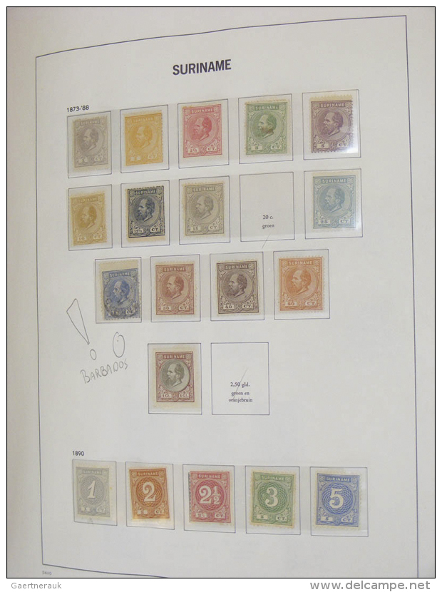 1873/1981: Mostly Mint Hinged And Later MNH Collection Surinam 1873-1981 In Davo Album. Well Filled Collection With... - Surinam