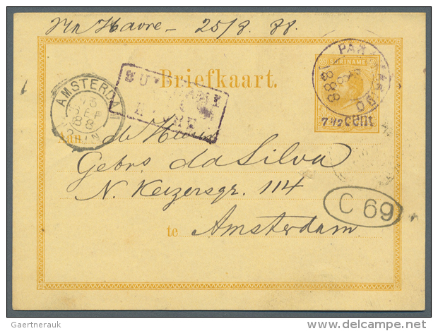 1853/1949 (ca.), Unusual Accumulation With About 70 Covers And Postal Stationeries With Many Better Usages, Rates... - Surinam