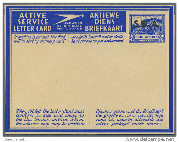 ACTIVE SERVICE LETTERCARDS: 1941/1944 (ca.), Specialised Collection With 11 (!) Different Unused Active Service... - Afrique Du Sud-Ouest (1923-1990)