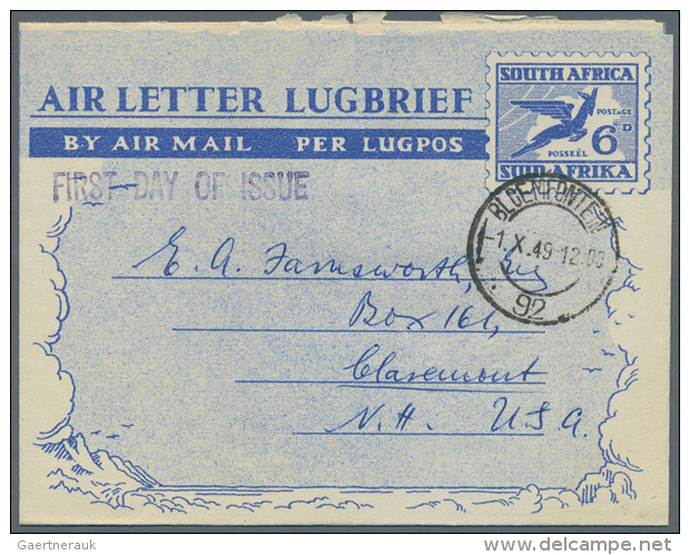 1945/2002 (ca.), Accumulation With About 1.100 Used/CTO Airletters, AEROGRAMMES And Airmail Lettercards Etc. (a Few... - Autres & Non Classés