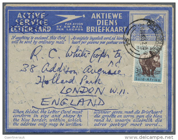 1945/75 (ca.), Duplicated Accumulation Of About 780 Mostly Commercially Used Airletters, Aerogrammes And Airmail... - Autres & Non Classés