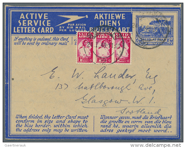 1941/2002 (ca.), Specialised Collection With About 200 Used Airletters, AEROGRAMMES, Airmail And Active Service... - Autres & Non Classés