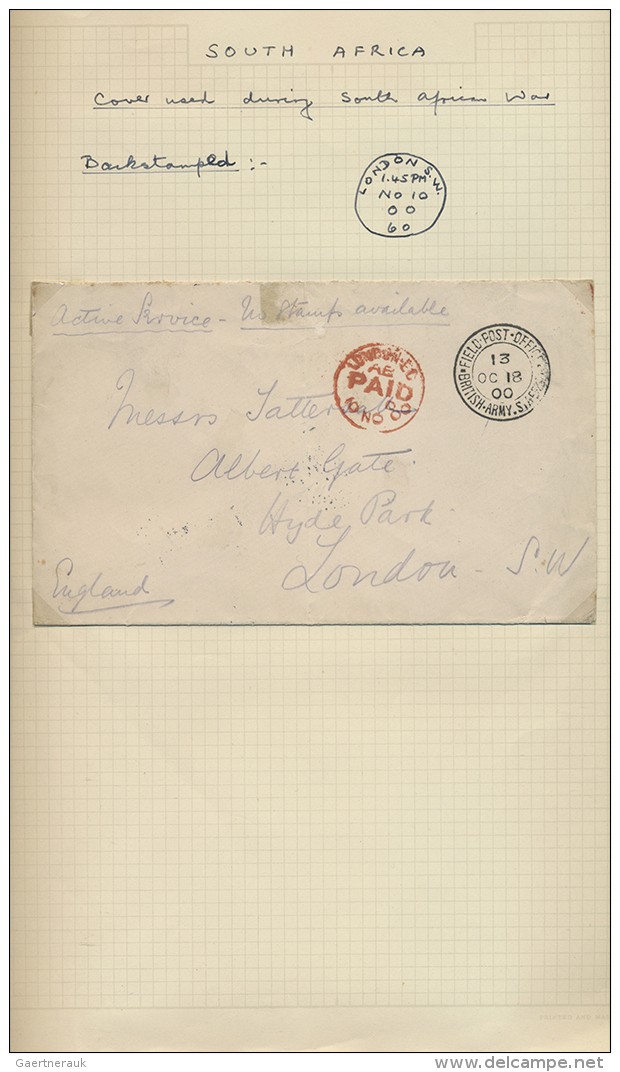 1900/1950 (ca.), Collection Of Apprx. 150 Entires In Two Volumes On Written Up Pages, Offering A Nice Range Of... - Autres & Non Classés
