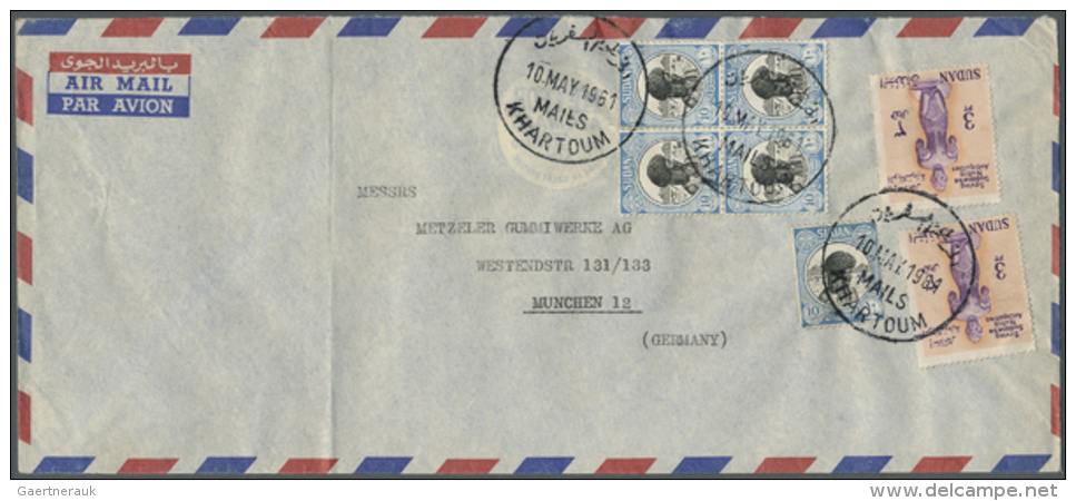 1960/1990 (ca.), Lot Of Apprx. 90 Commercial Covers, Mainly To Germany, Registered And Airmail, Attractive... - Soudan (1954-...)
