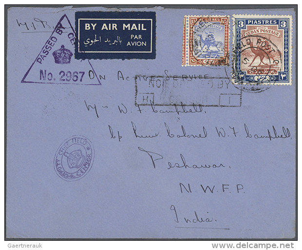 1940/1941, Group Of Eight Covers To Different Commonwealth Destinations, Registered, Censored And Airmail, Some... - Soudan (1954-...)