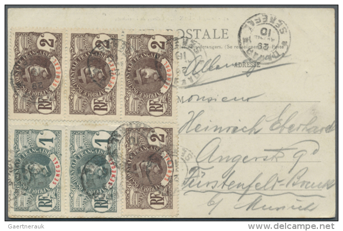 1910/1950 (ca.), Assortment Of Apprx. 100 Covers/cards, Apparently Chiefly Commercial Mail, Showing A Very... - Sénégal (1960-...)