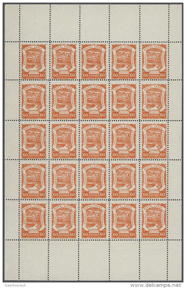 1921/1923, Pictorials "DE COLOMBIA", 5c. Orange, 10c. Slate, 20c. Brown, 30c. Green, 50c. Blue, 60c. Vermilion, Six... - Colombie