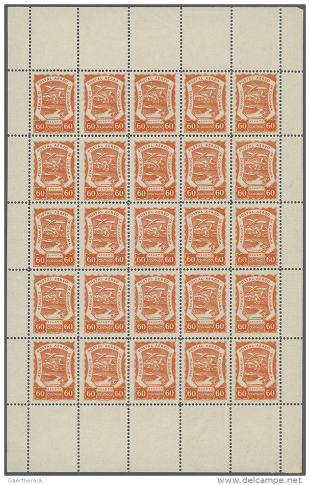 1921/1923, Pictorials "DE COLOMBIA", 5c. Orange, 10c. Slate, 20c. Brown, 30c. Green, 50c. Blue, 60c. Vermilion, Six... - Colombie