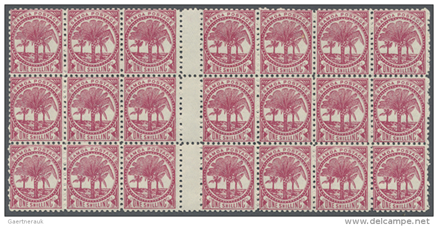 1877/1899, Collection Of Hundreds Of Stamps From The First Issues With Large Units, Gutter Pairs And Different... - Samoa